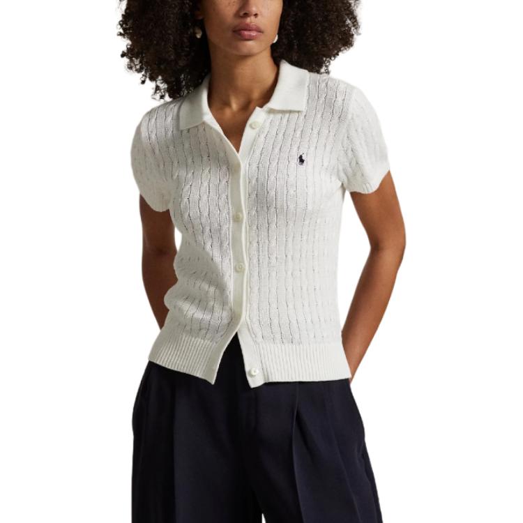 Polo Ralph Lauren Кабельный короткий рукав поло кардиган — фото 3