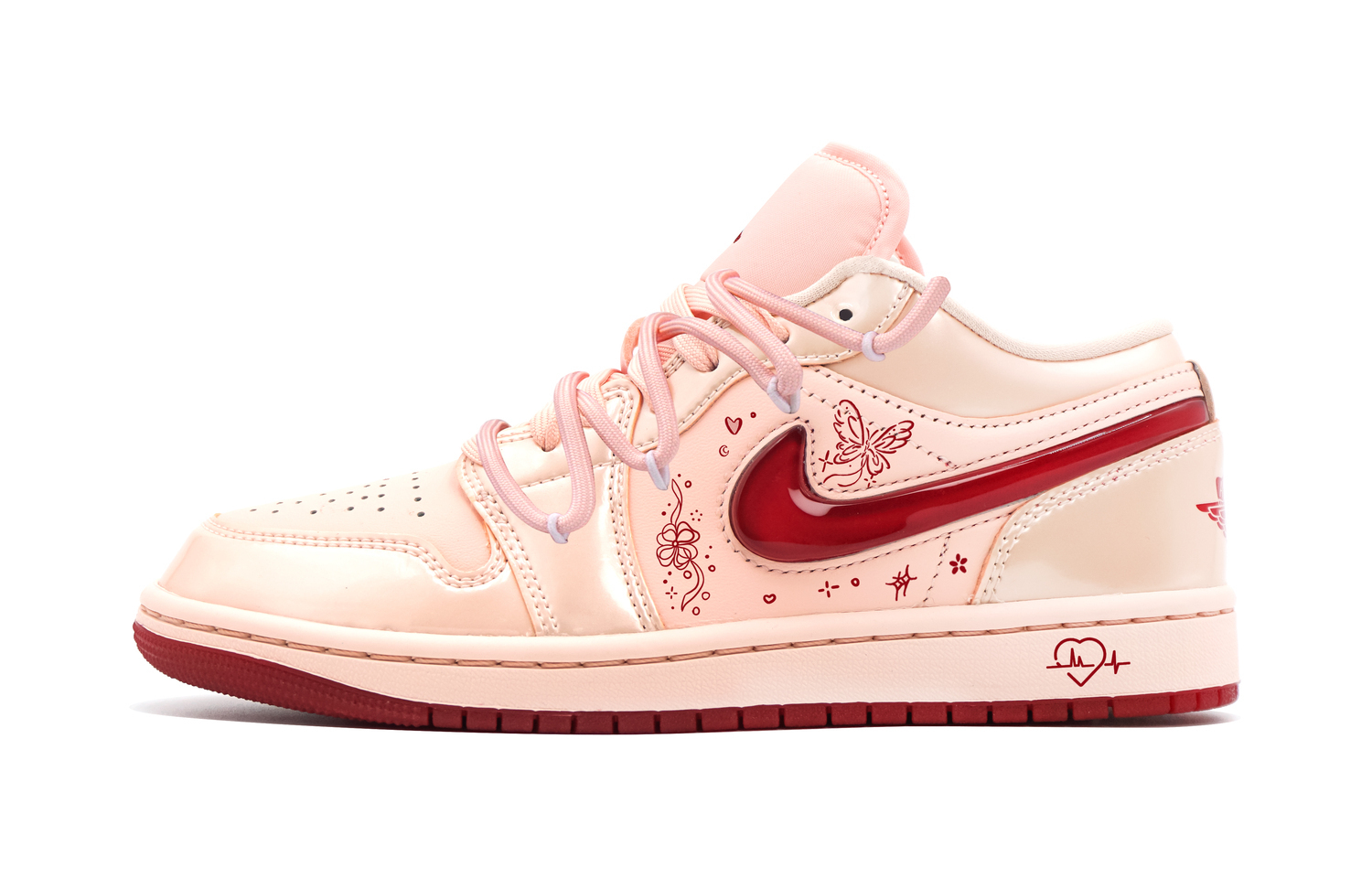 

Jordan Эйр 1 противоскользящие износостойкие низкие винтажные баскетбольные кроссовки женские розовые, цвет Pink