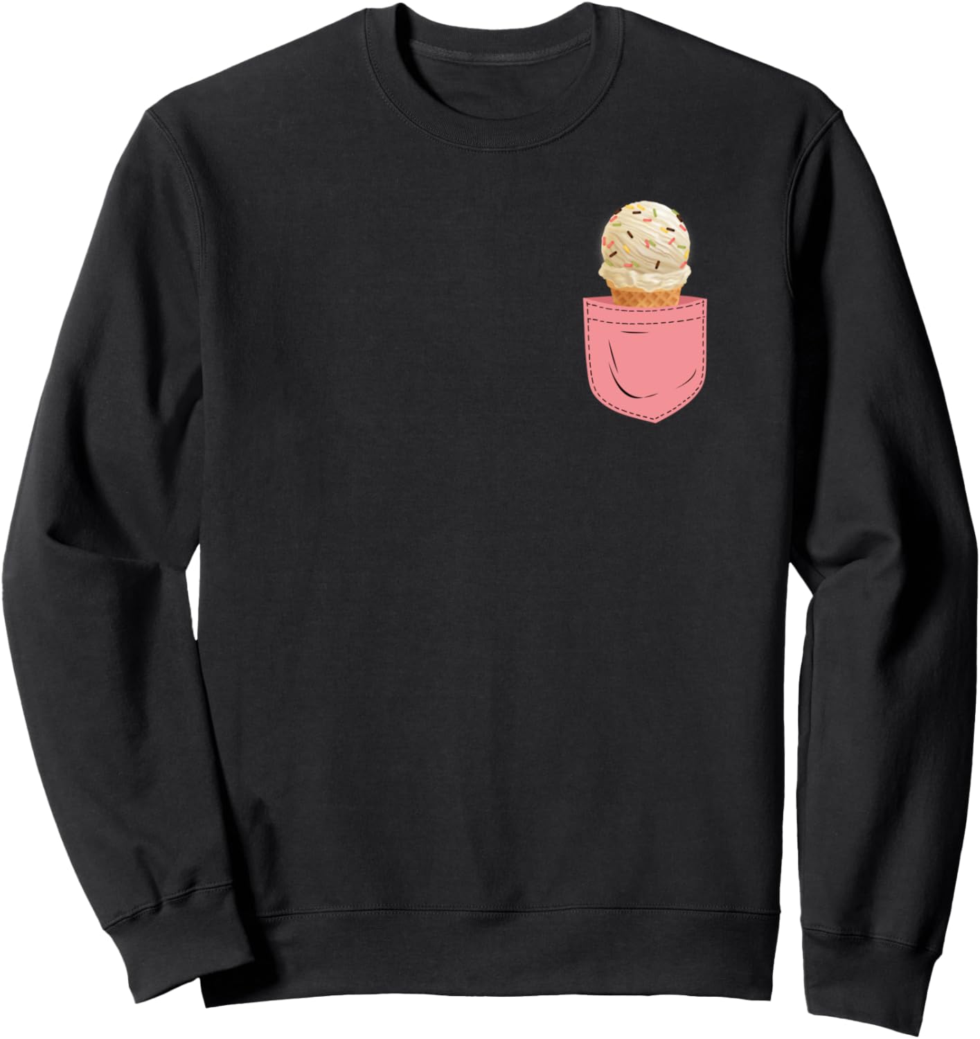 

Толстовка с карманом для мороженого в рожке Cute Ice Cream Lover Boy Girl Hd0, черный