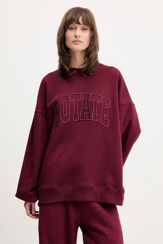 

Хлопковая толстовка Rotate, бордовый