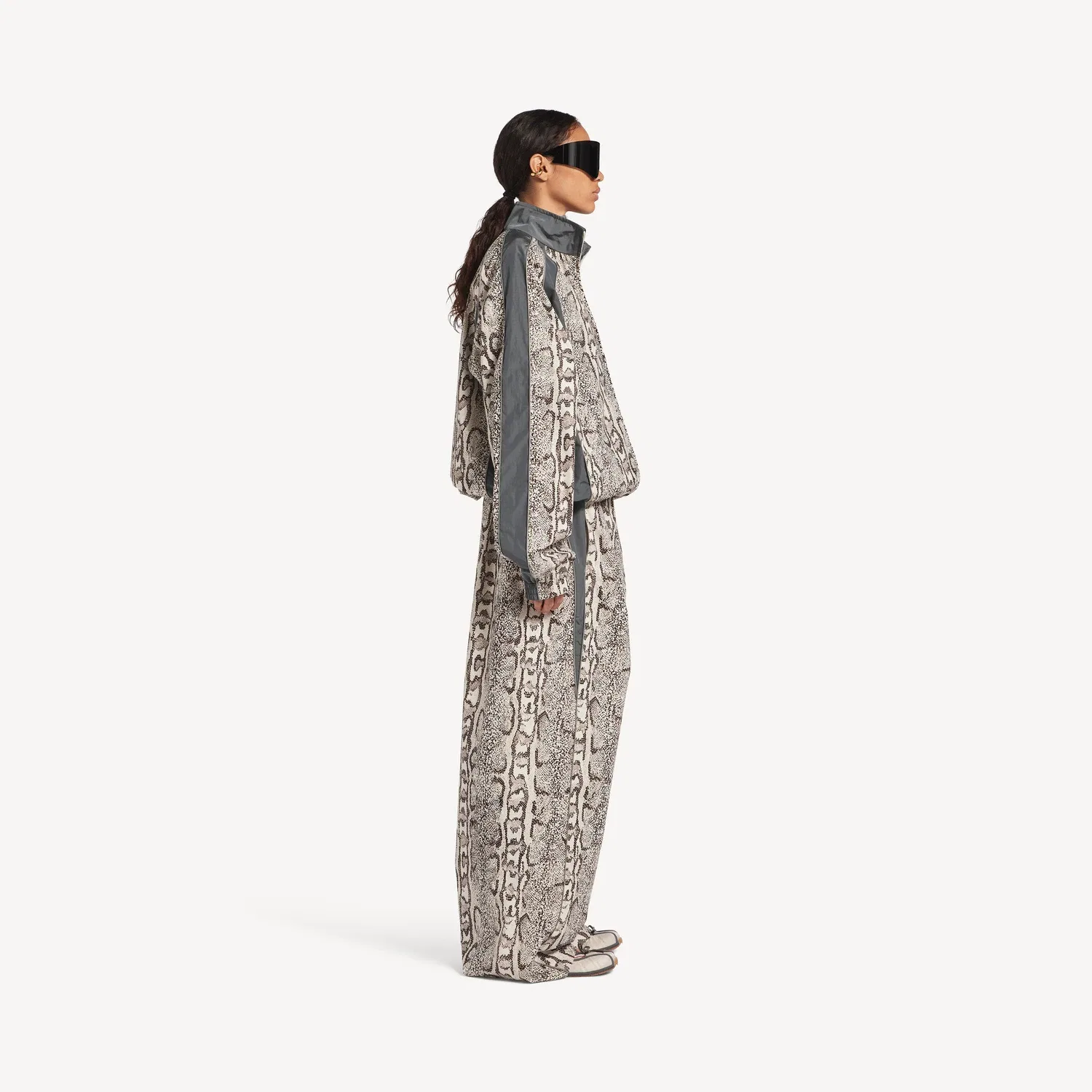 Женские спортивные брюки Bodies цвета слоновой кости/коричневого BALENCIAGA, серый — фото 3