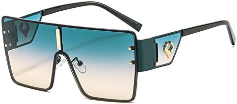 

Очки для женщин в стиле ретро с металлической оправой и защитой от УФ-излучения UV400, винтажные панк-очки, большие солнцезащитные очки для мужчин, очки для вождения MTZJH, 1