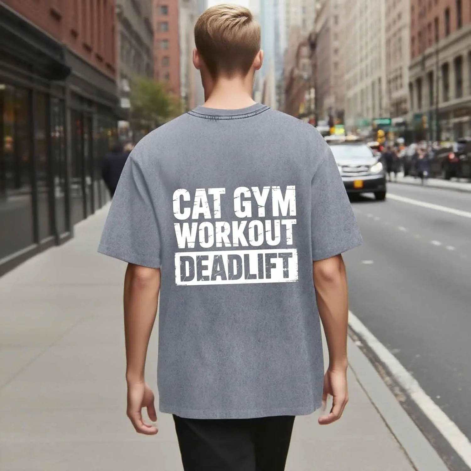 Футболка Cat Gym Workout Deadlift для женщин Vintage — фото 3