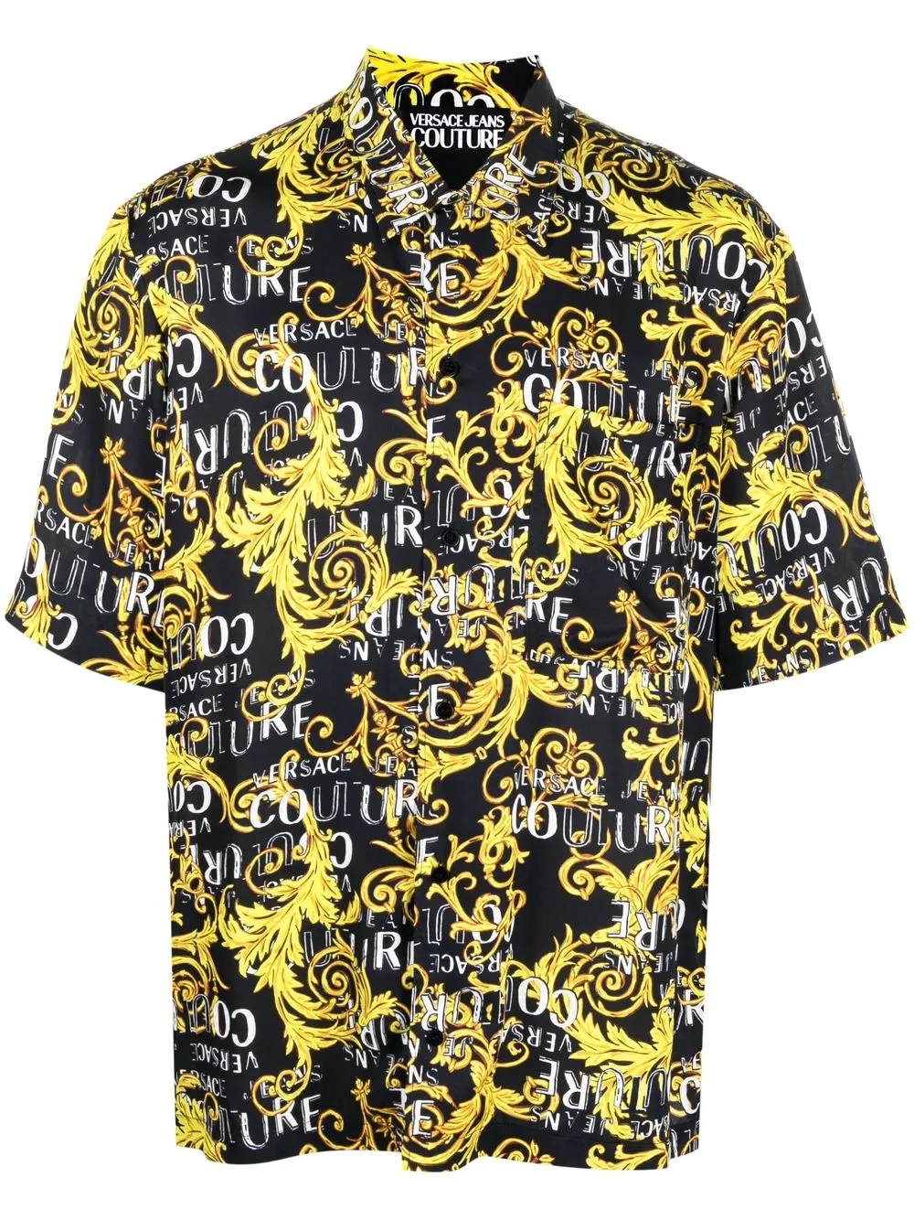 

Рубашка с короткими рукавами и принтом Baroque Versace Jeans Couture, черный