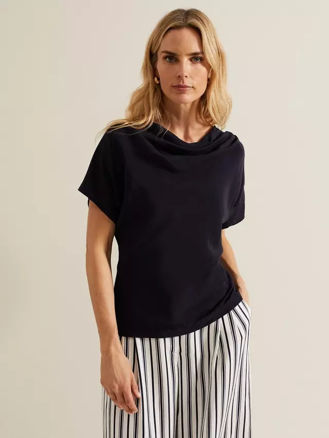 

Топ Phase Eight Cheryl Cowl Neck, темно-синий