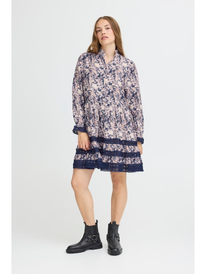 

Платье PZPERNILLE Женственное темно-синего цвета с принтом пейсли Pulz