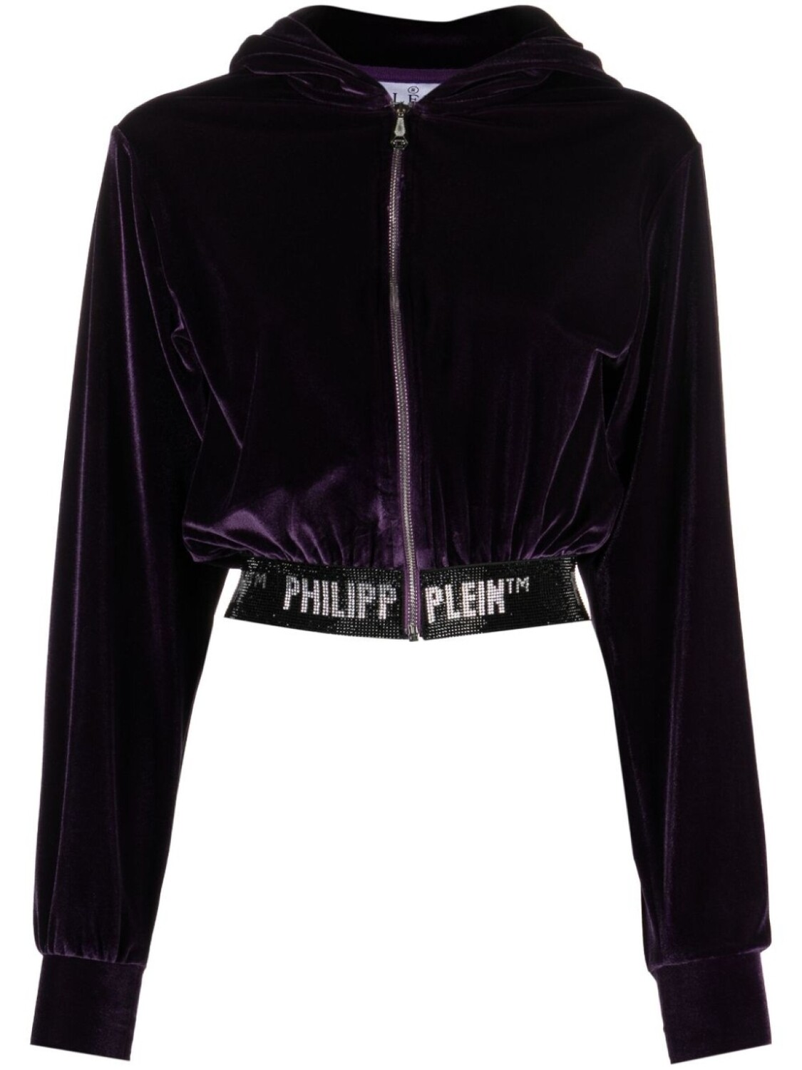 

Philipp Plein велюровое худи с логотипом, фиолетовый