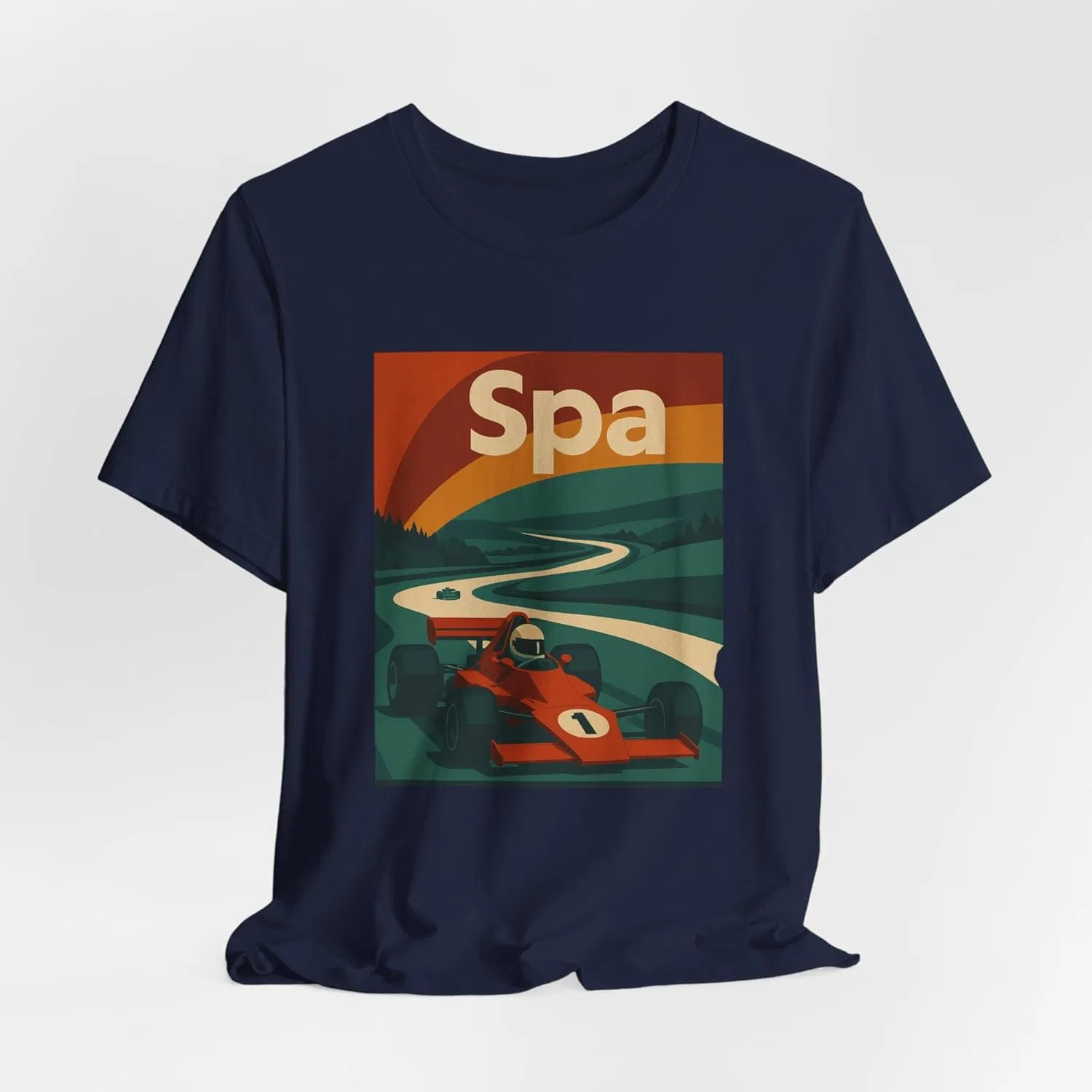 Винтажная футболка Racing Spa, унисекс, одежда для автоспорта, подарок для автолюбителей, ретро-футболка для гоночного дня, автомобильный коллекционный предмет — фото 4