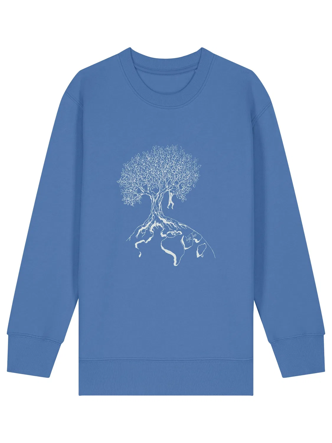 Толстовка 'Organic Fairwear Sweater Kids Unisex Hanging On' (Органический свитер Fairwear для детей унисекс, с надписью 'Hanging On') Life-Tree, Blue