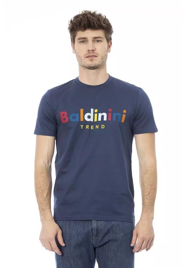

Хлопковая футболка с принтом Baldinini Trend, синий