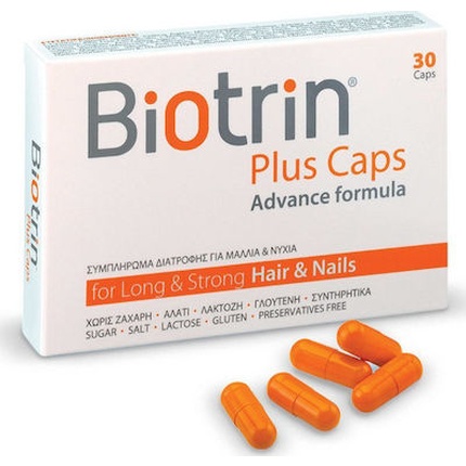 

Plus Capsules Пищевая добавка для здоровья волос и ногтей - 30 капсул Biotrin
