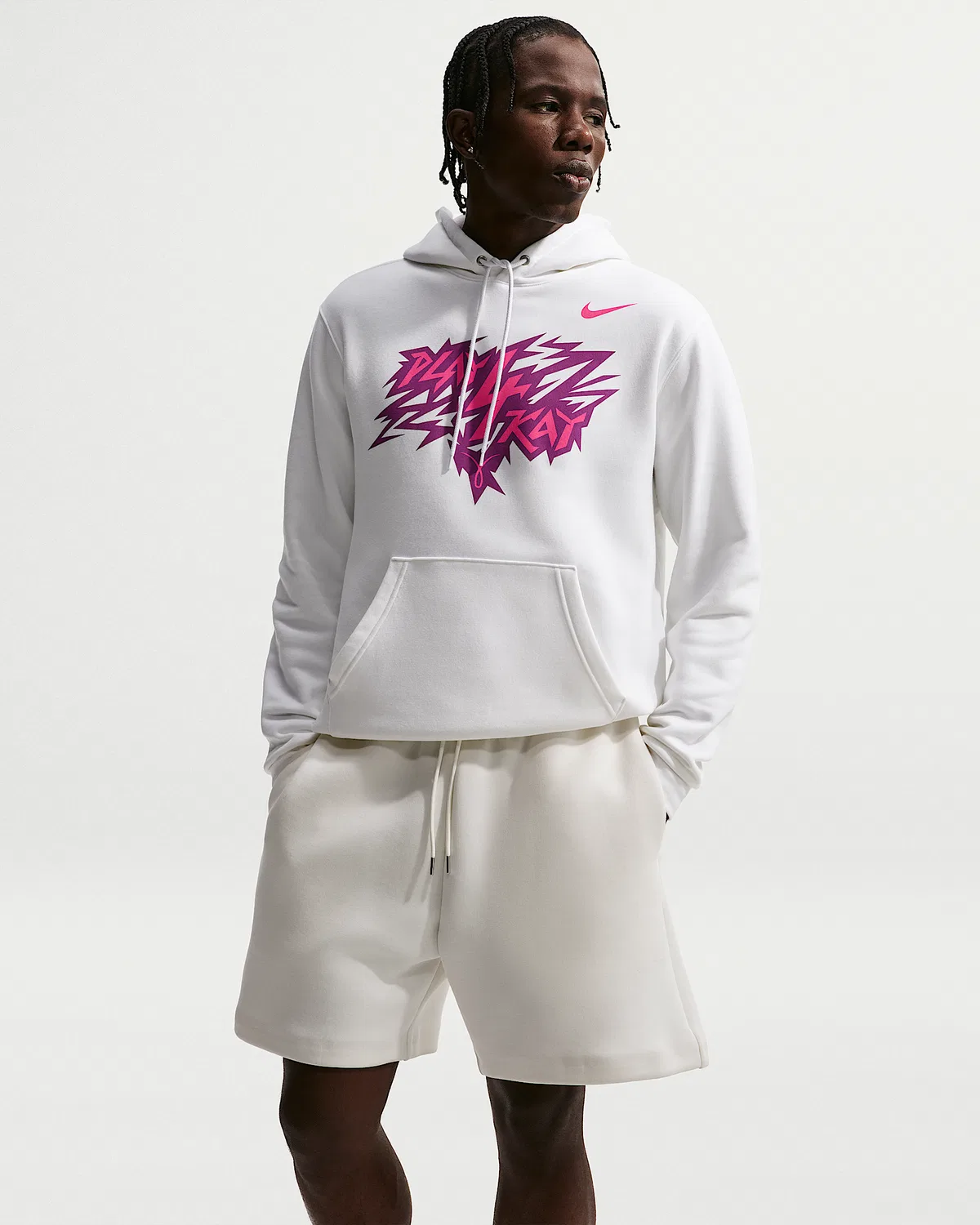 Мужская худи Club Fleece Nike "Play4Kay", White — фото 3