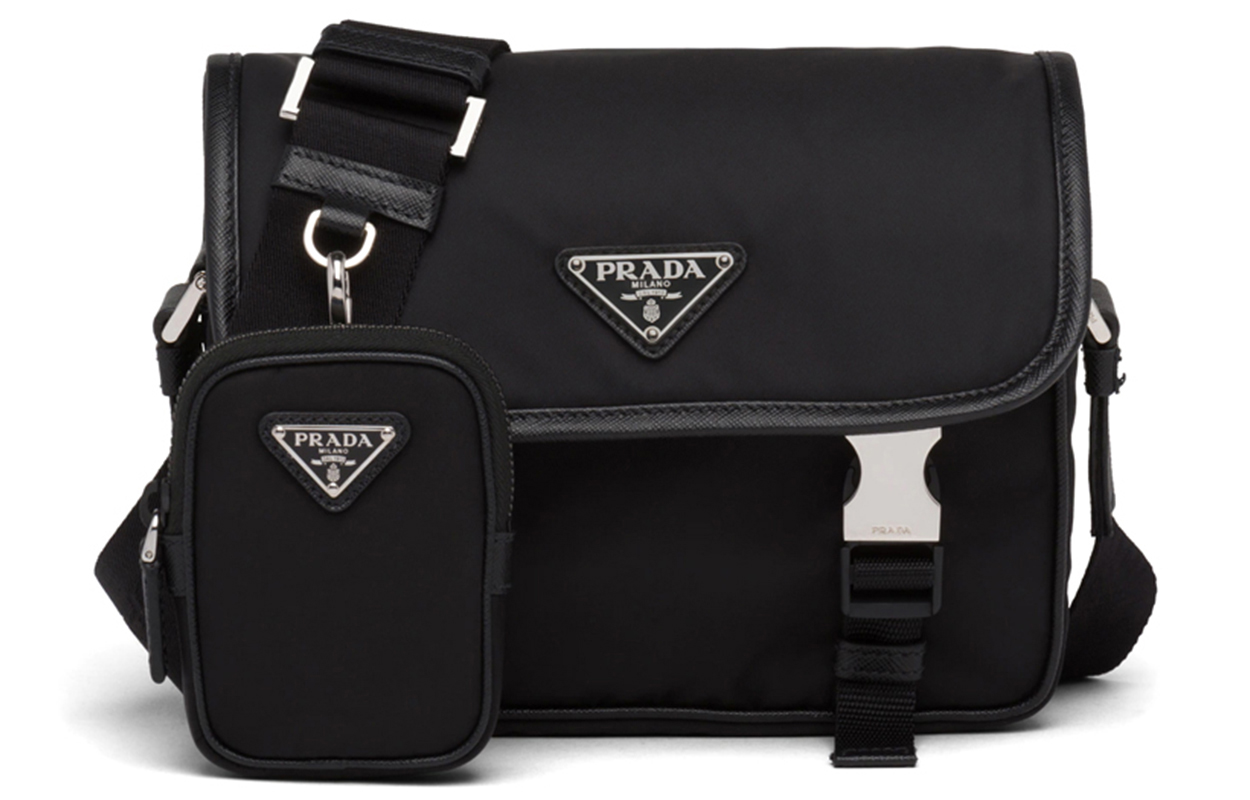 

PRADA Нейлоновая сумка комбо мужская черная наплечная