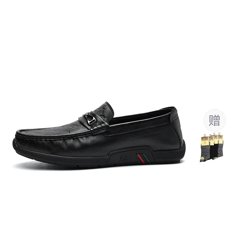 Топсайдеры из натуральной кожи SEPTWOLVES, [Qixi Festival Gift]Black Comes with Socks*1 (Standard Leather Shoe Size)