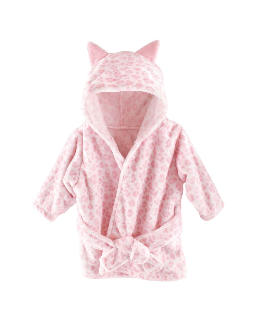 

Мягкий халат с изображением мордочки плюшевого животного Hudson Baby, Pink Leopard