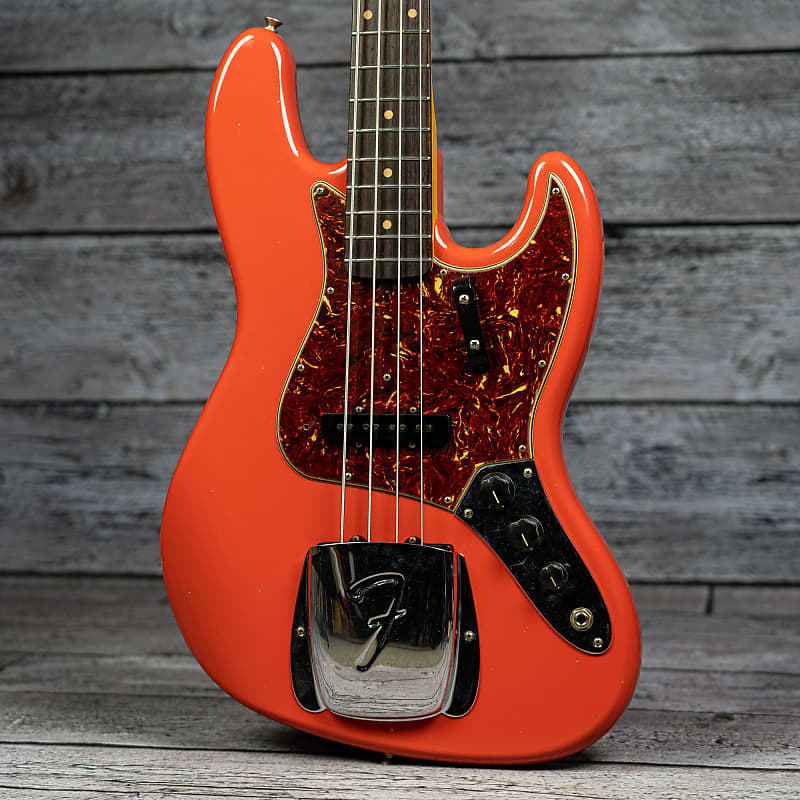 

Басс гитара Fender Custom Shop 1963 Jazz Bass Journeyman Relic - Aged Fiesta Red