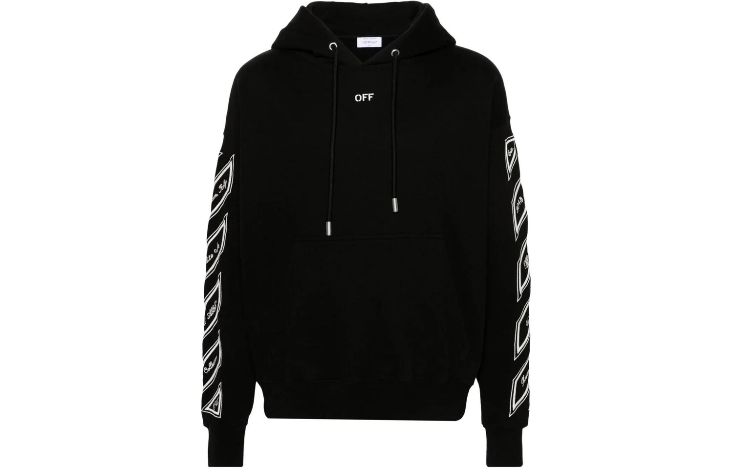 

Хлопковая толстовка с вышитым логотипом Off-White, черный