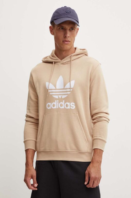 

Хлопковая толстовка adidas Originals, бежевый