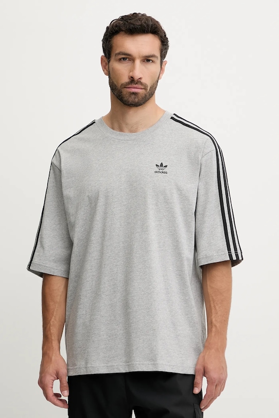 

Хлопковая футболка оверсайз Tee Adidas Originals, серый