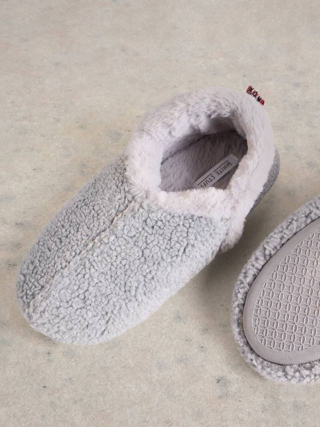 Тапочки из искусственного меха reya White Stuff, цвет Mid Grey — фото 3
