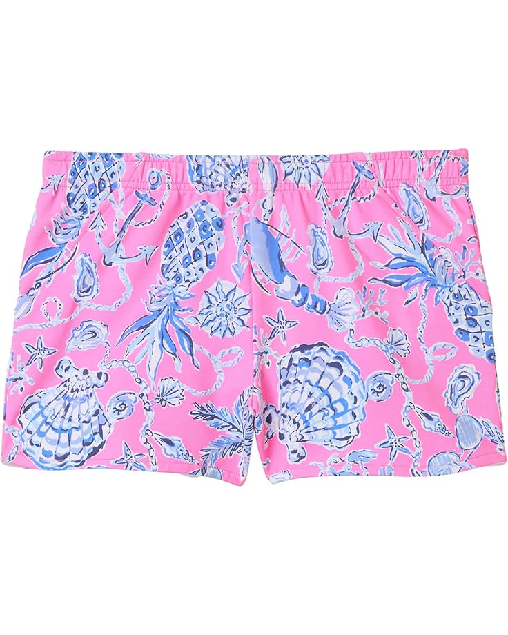 

Шорты Lilly Pulitzer Kids Aviette Shorts, цвет Rousseau Pink Barefoot Beachcombers