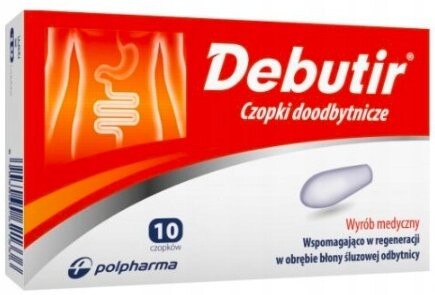 

Польфарма, Дебутир, суппозитории ректальные, 10 шт., Polpharma