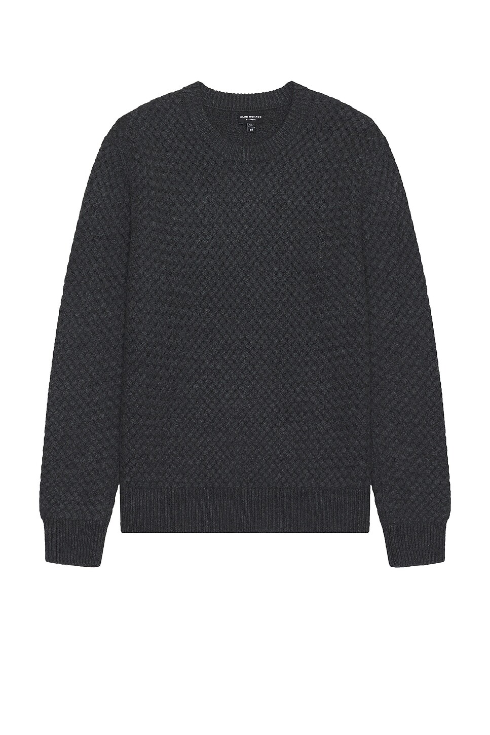 

Свитер с круглым вырезом Cash Basketweave Club Monaco, цвет Charcoal