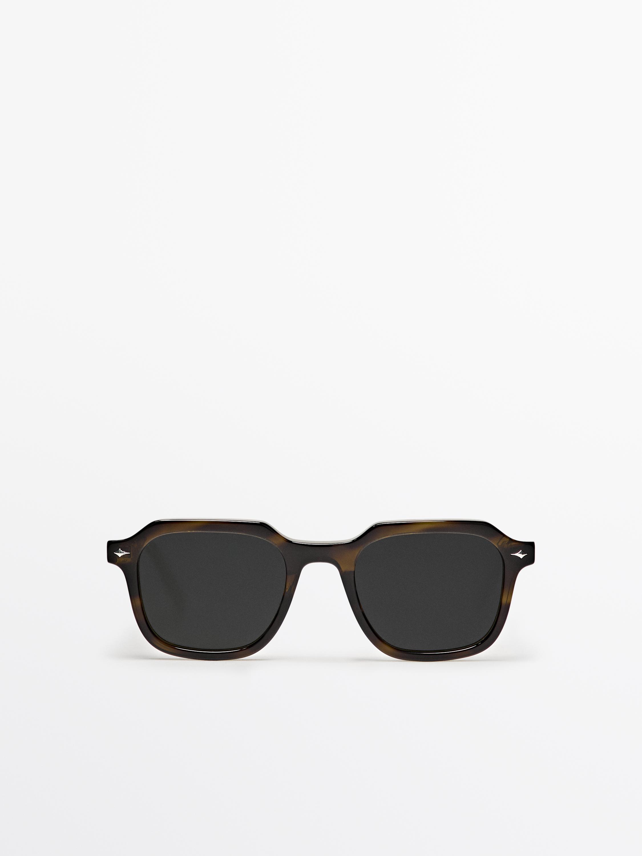 

Квадратные солнцезащитные очки Massimo Dutti, коричневый