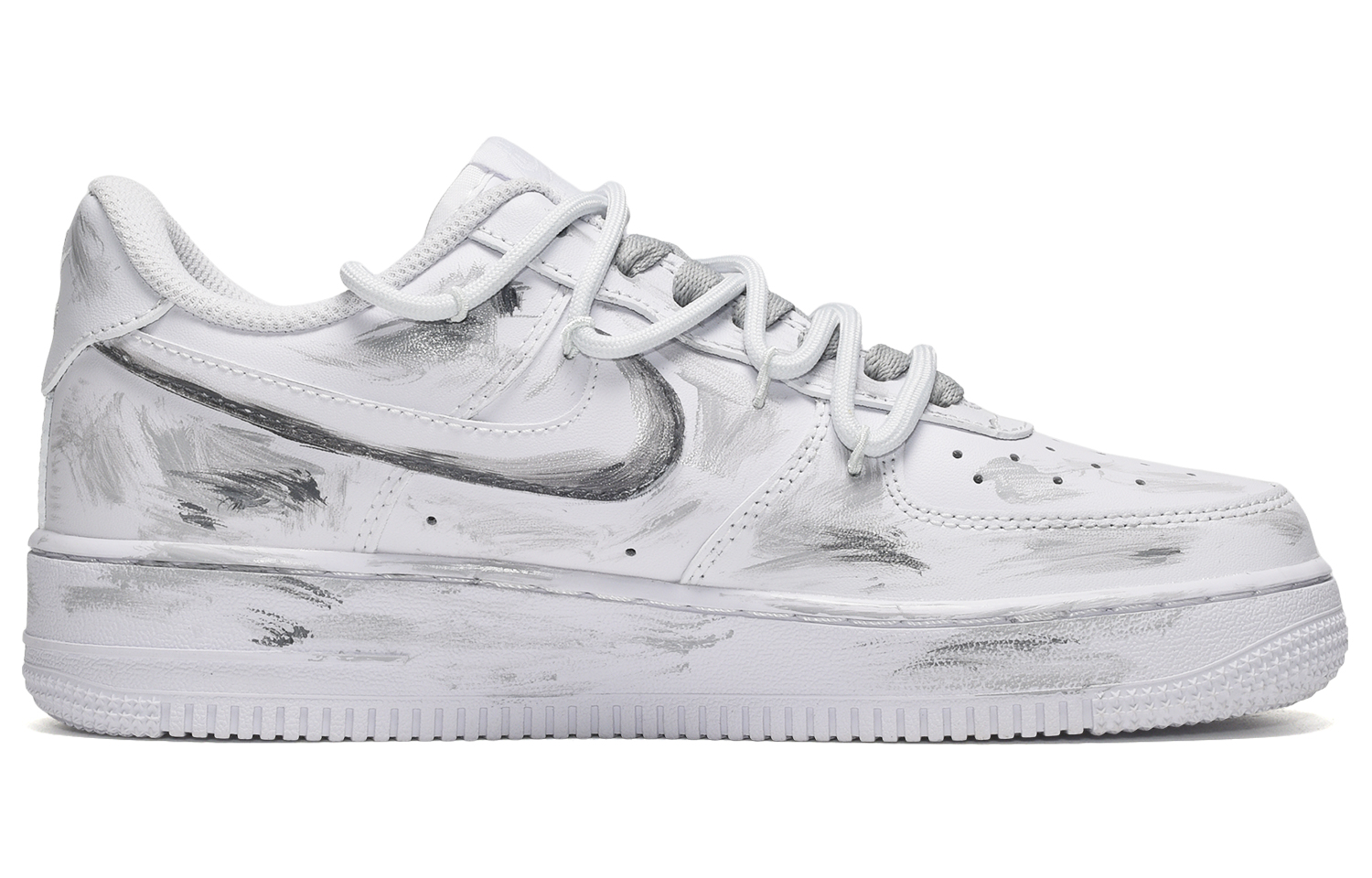 

Мужские кроссовки для скейтбординга Nike Air Force 1, White/Gray