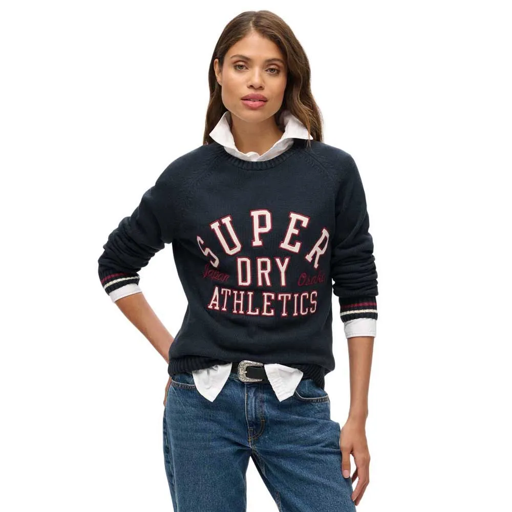 

Свитер Superdry Slouchy Knitted Graphic, синий