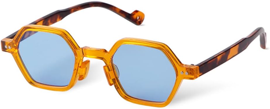 

Винтажные квадратные солнцезащитные очки с заклепками, черепаховой расцветки, для женщин и мужчин, ретро, ​​черные с синими линзами, многоугольные солнцезащитные очки MTZJH, C4