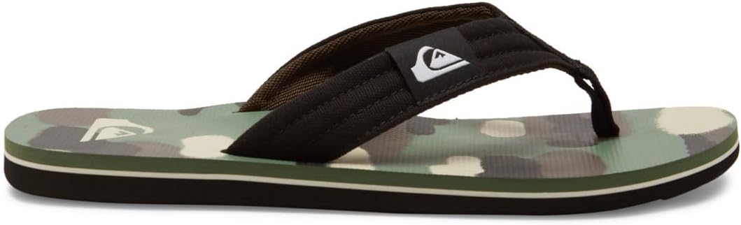 Мужские шлепанцы Quiksilver, черный/зеленый/коричневый — фото 2