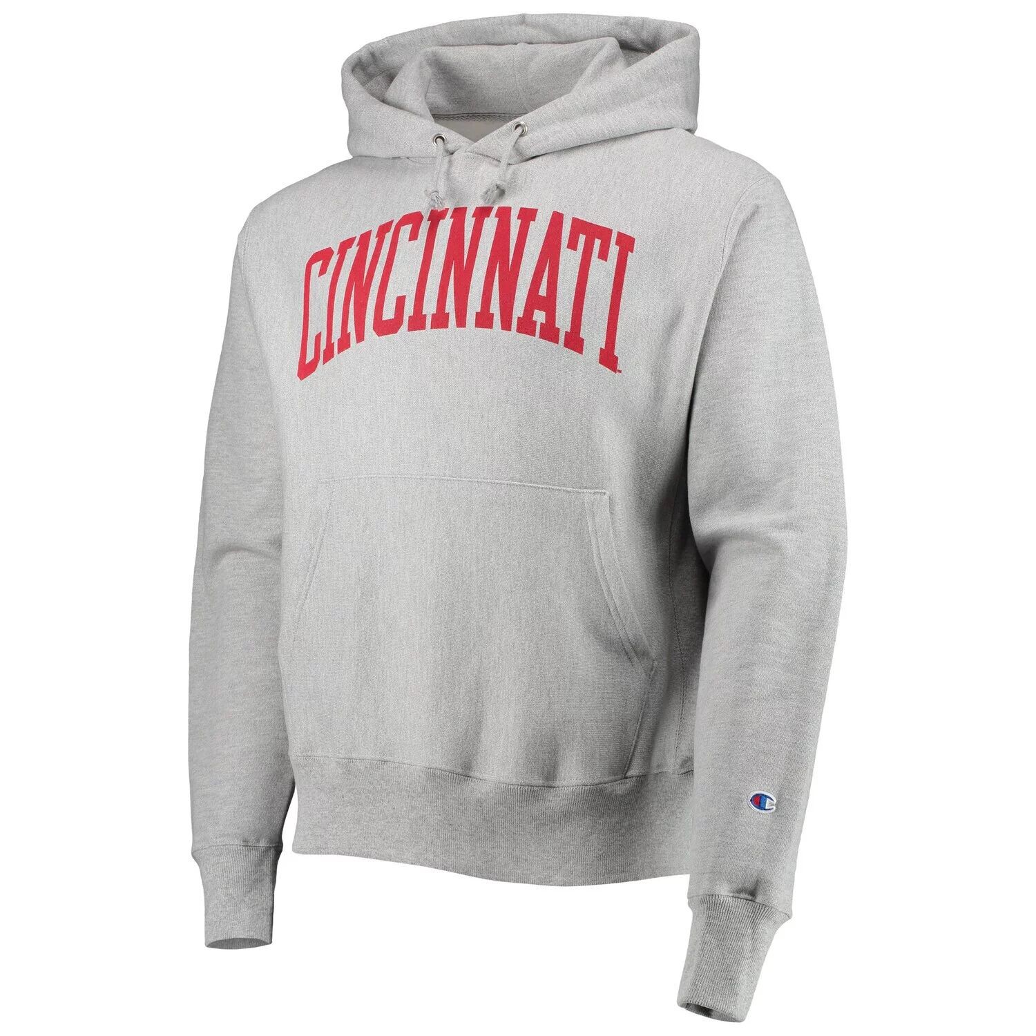 

Мужской серый пуловер с капюшоном Cincinnati Bearcats Cincy Arch Champion
