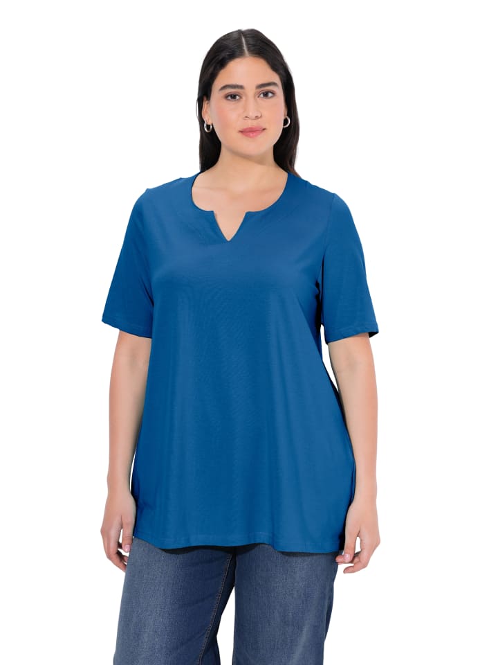 

Ulla Popken Футболка чернильно-синего цвета, Черный, Ulla Popken Футболка чернильно-синего цвета