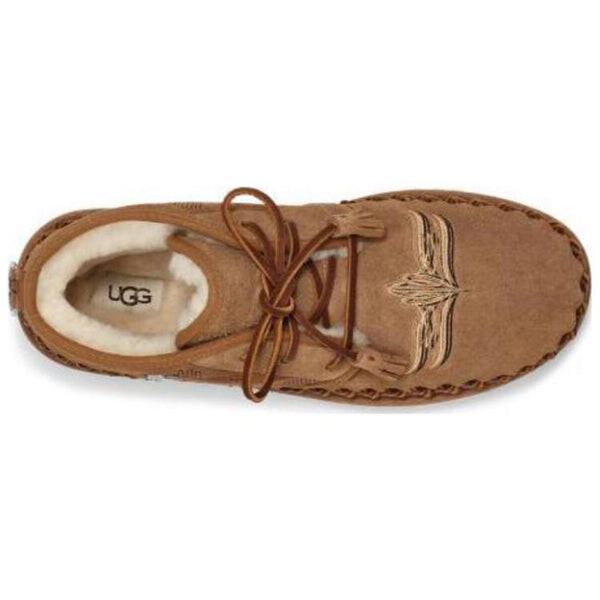 Зимние ботинки мужские Ugg с декоративной вышивкой, коричневый — фото 4