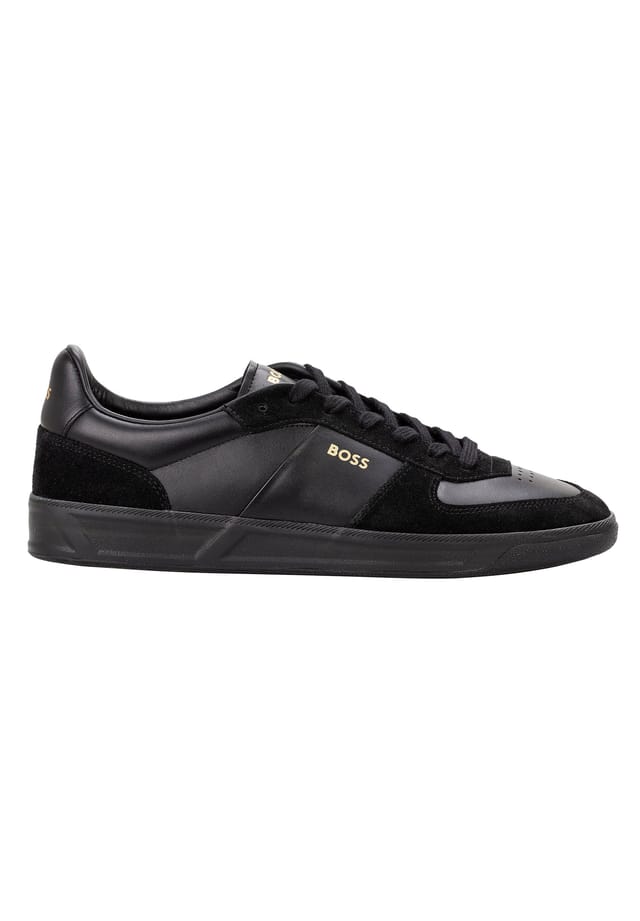 

Низкие кеды - brandon tenn sdvlt low-top натуральная кожа с логотипом Boss, черный
