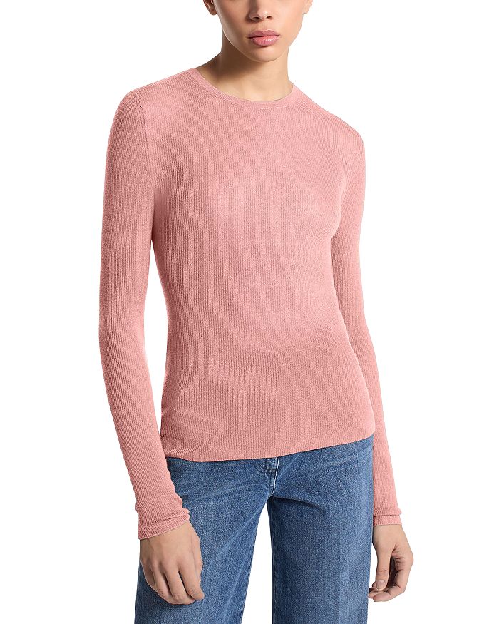 

Кашемировый джемпер Hutton с резинкой Michael Kors Collection, розовый