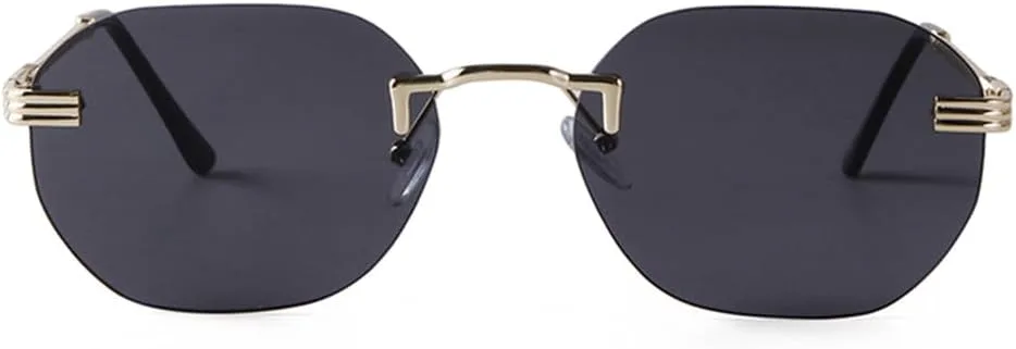 

Солнцезащитные очки с градиентным синим покрытием без оправы для женщин и мужчин, ретро-солнцезащитные очки без оправы, зеленые оттенки для женщин VFDHN, C5