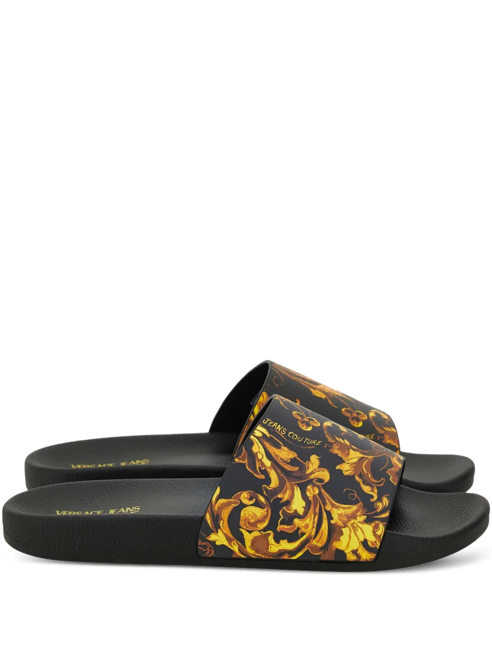 

Слайды с барочным принтом Versace Jeans Couture, черный
