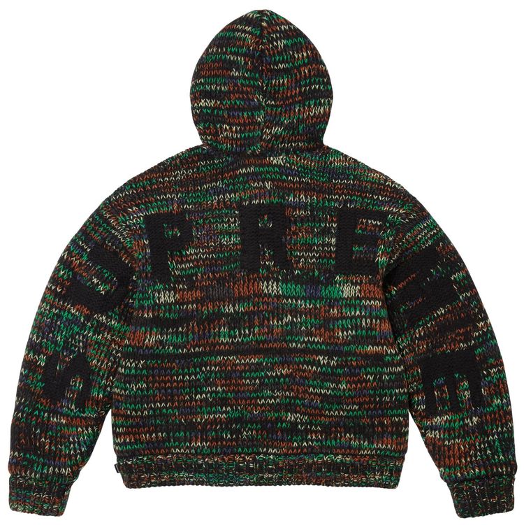 Свитер Supreme с капюшоном на молнии и подкладкой из искусственной овчины, зеленый — фото 2