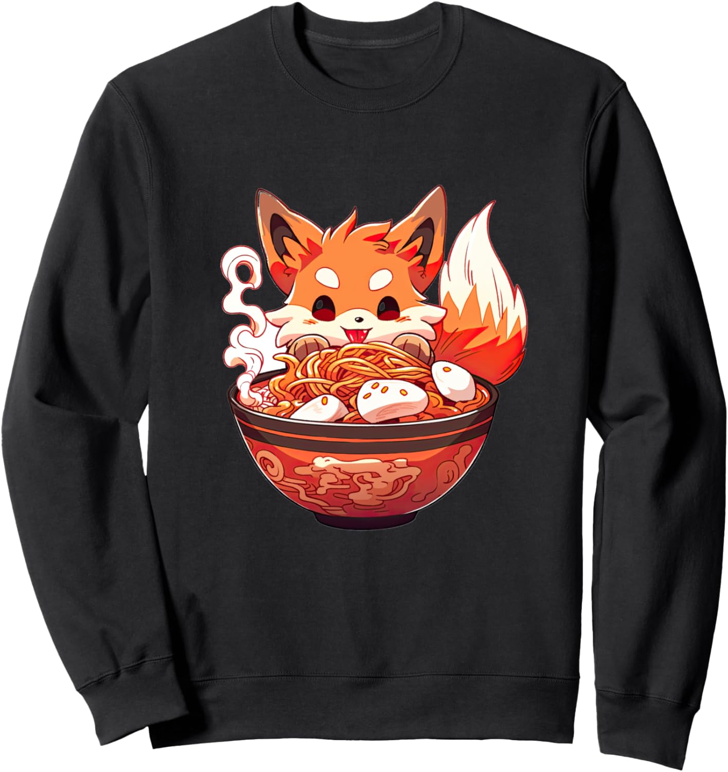 

Толстовка Japanese Ramen Eating Animal Design, черный