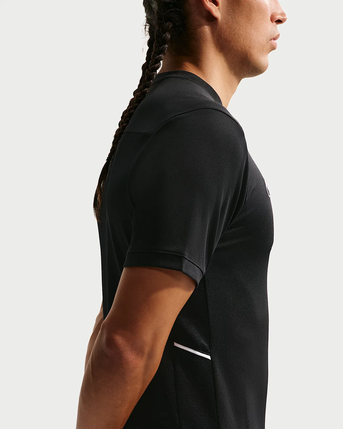 Мужская футболка Nike Academy+ Dri-FIT с коротким рукавом, Black/Black/White/White — фото 2