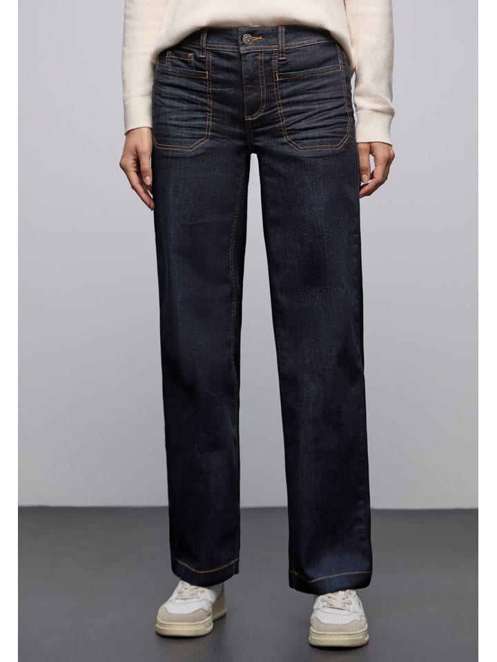 

Street One Джинсы - Удобный крой - темно-синего цвета