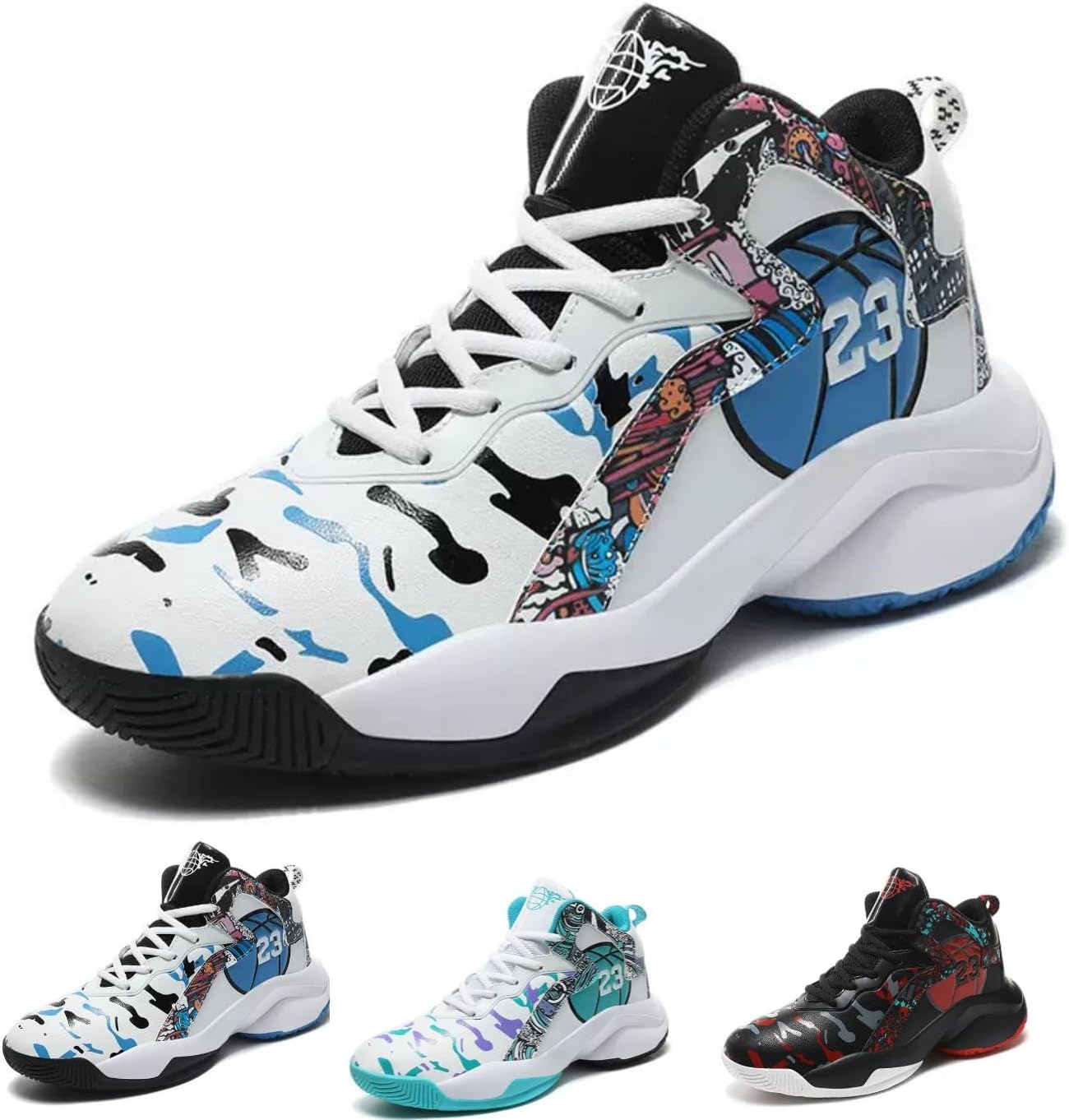 

Мужские ретро баскетбольные кроссовки с высокой платформой, нескользящие, дышащие, уличная мода, кроссовки для ходьбы для женщин и мужчин Macefil, белый