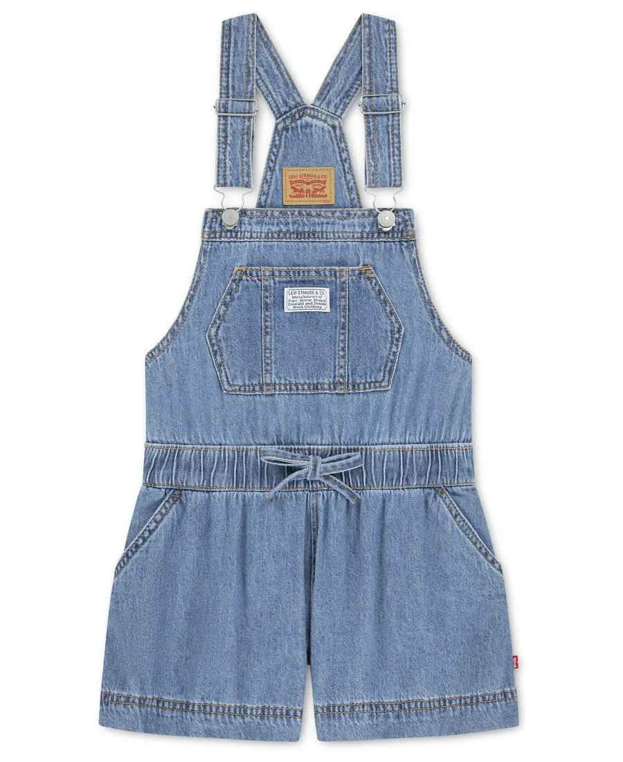 Комбинезончик с завязками на талии для девочек, размер 2T-4T Levi's, medium синий
