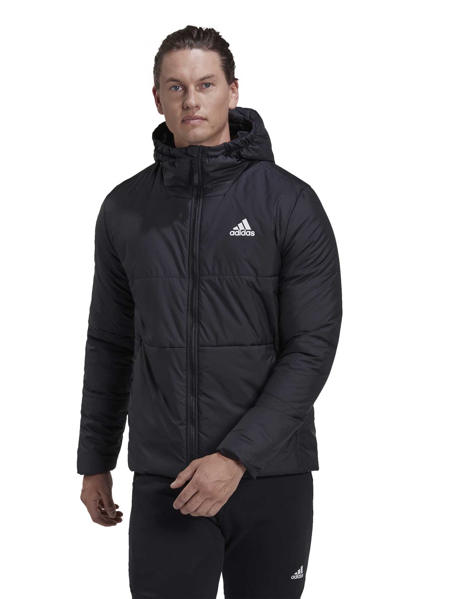 

Куртка Adidas Sportswear BSC 3-Stripes Hooded Insulated, черный