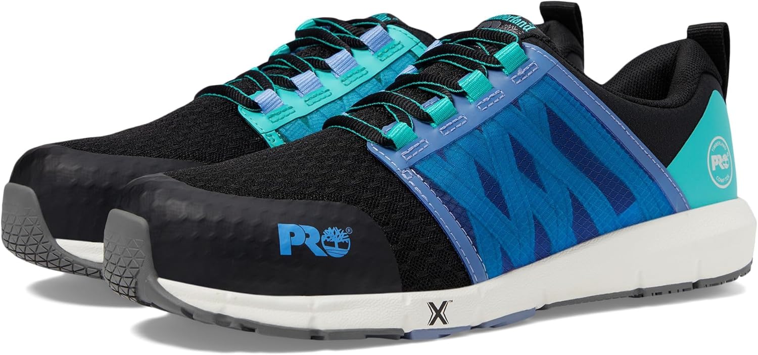 

Timberland PRO мужские защитные туфли Powertrain Alloy Toe, Black/Aqua