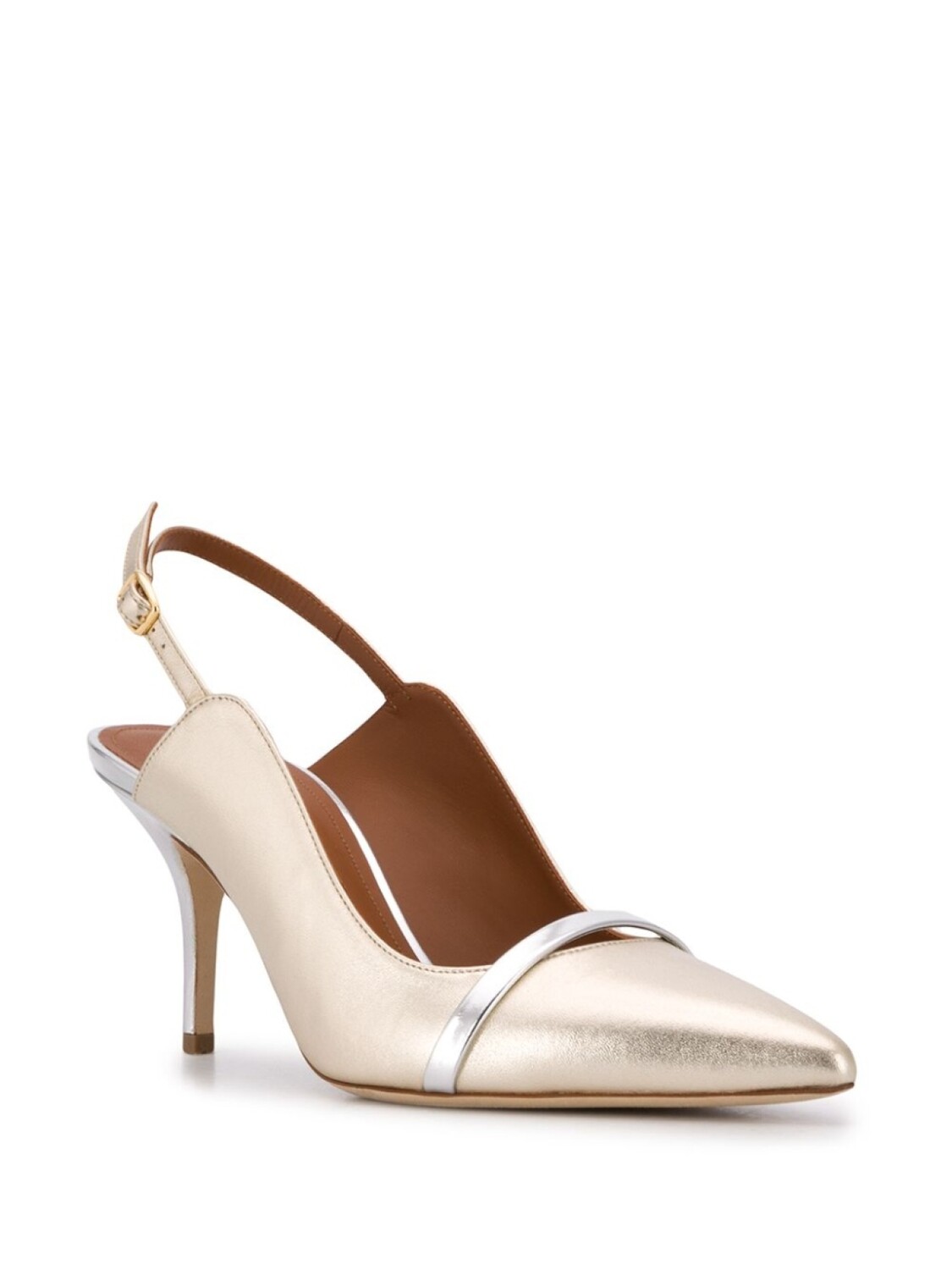 Malone Souliers туфли с заостренным носком, серебристый — фото 2