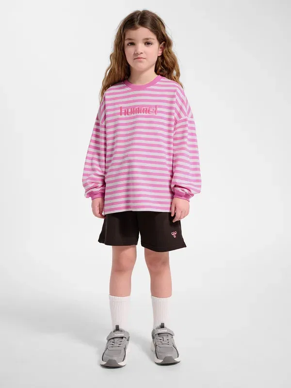 Толстовка Geggo stripe sweatshirt Hummel, фуксия