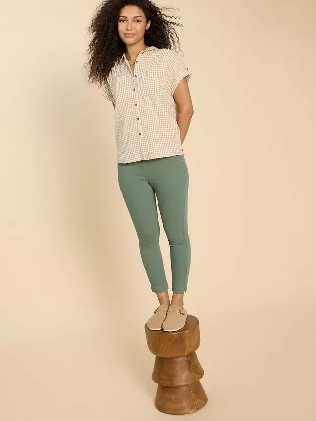 

Джинсы White Stuff Janey Cropped Jeggings, цвет mid/green